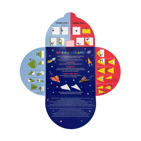 D.I.Y. Paper Air Planes Activity Kit - Set of 24 Designs - Where The Sidewalk Ends Toy Shop