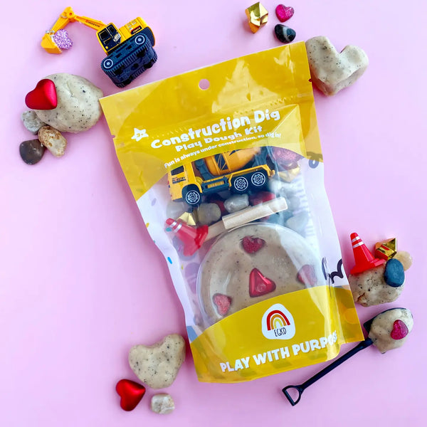 Valentines "I Dig You" Construction Kiddough Play Kit - Where The Sidewalk Ends Toy Shop