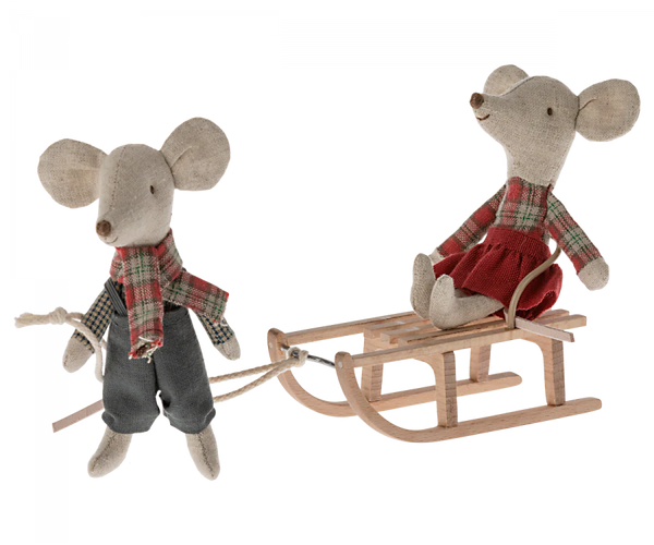 Wooden Sled, Mouse - Where The Sidewalk Ends Toy Shop