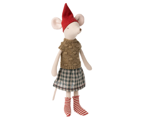 Christmas mouse, Medium - Girl - Where The Sidewalk Ends Toy Shop