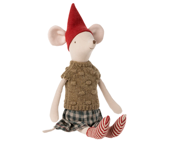 Christmas mouse, Medium - Girl - Where The Sidewalk Ends Toy Shop