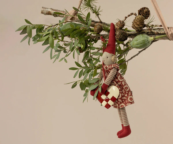 Metal ornament, Small heart - Red - Where The Sidewalk Ends Toy Shop