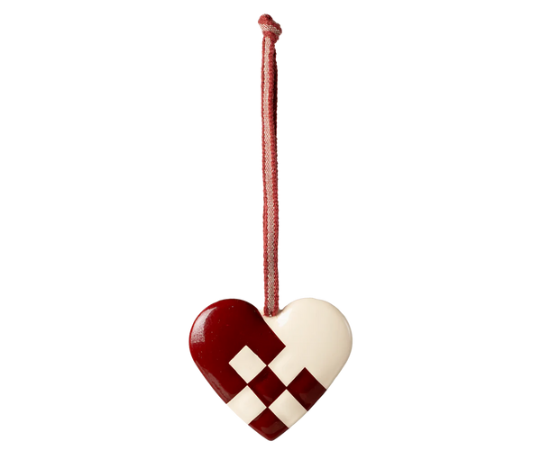 Metal ornament, Small heart - Red - Where The Sidewalk Ends Toy Shop