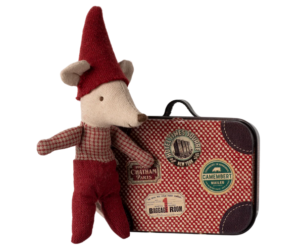 Christmas mouse, Baby in suitcase - Where The Sidewalk Ends Toy Shop