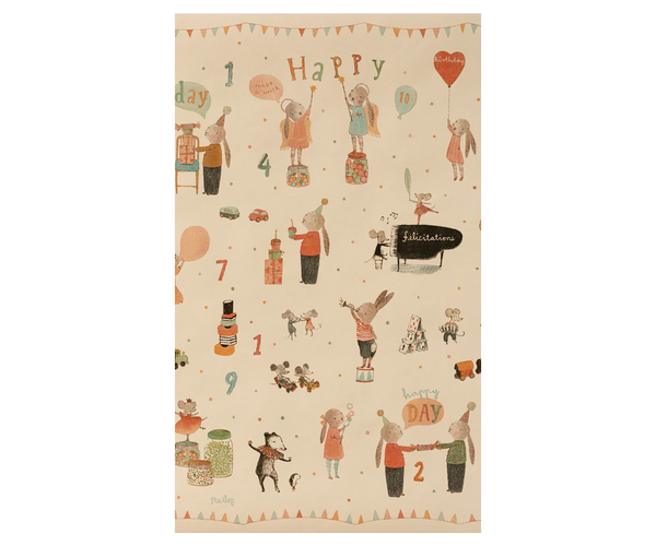 Giftwrap, Happy Day - 10 m - Where The Sidewalk Ends Toy Shop