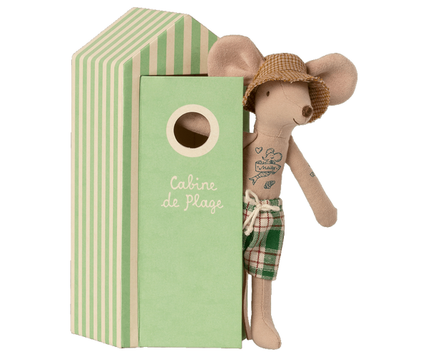 Beach Mice, Dad in Cabin de Plage - Where The Sidewalk Ends Toy Shop