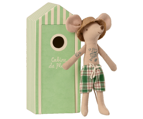 Beach Mice, Dad in Cabin de Plage - Where The Sidewalk Ends Toy Shop
