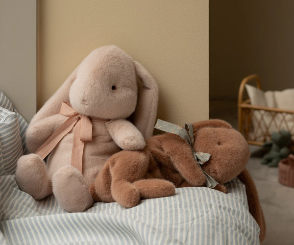 Sleeping bunny plush, Small - Soft brown - Where The Sidewalk Ends Toy Shop