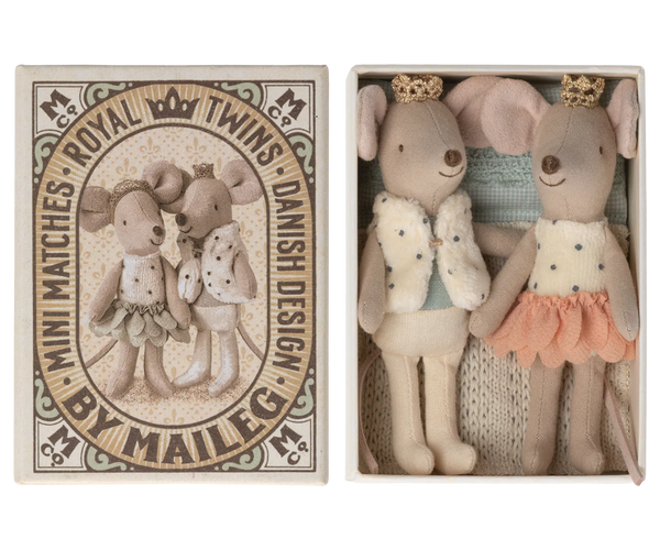 Royal Twins Mice, Little Sister and Brother in Box New - Where The Sidewalk Ends Toy Shop