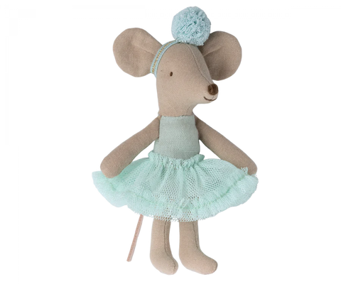 Ballerina mouse, Little sister - Light mint - Where The Sidewalk Ends Toy Shop