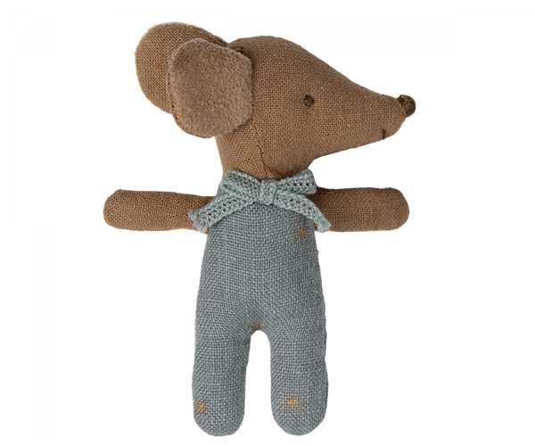 Sleepy wakey baby mouse in matchbox - Blue NEW - Where The Sidewalk Ends Toy Shop
