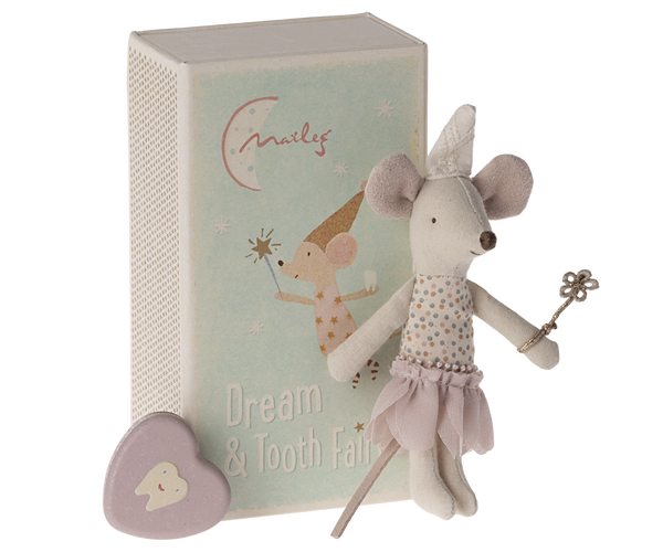 Tooth Fairy Mouse, LIttle Sister in Match Box New - Where The Sidewalk Ends Toy Shop