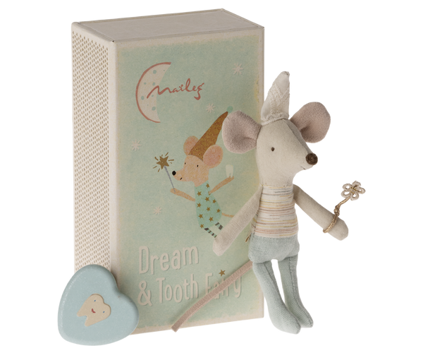Tooth Fairy Mouse, LIttle Brother in Match Box - Where The Sidewalk Ends Toy Shop