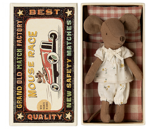 Big sister mouse in matchbox - Where The Sidewalk Ends Toy Shop