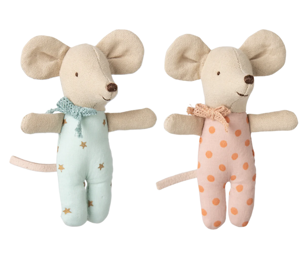 Twins, Baby Mice in Matchbox- New - Where The Sidewalk Ends Toy Shop