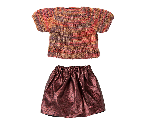 Skirt and Knitted Blouse, Mum Mouse - Where The Sidewalk Ends Toy Shop