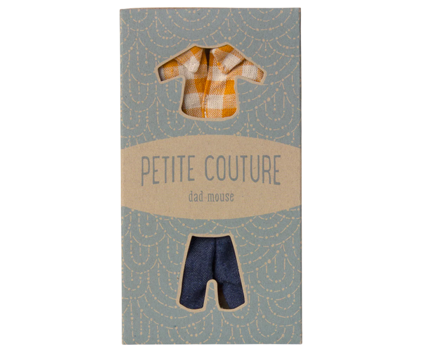 Yellow checked shirt and pants, Dad mouse - Where The Sidewalk Ends Toy Shop
