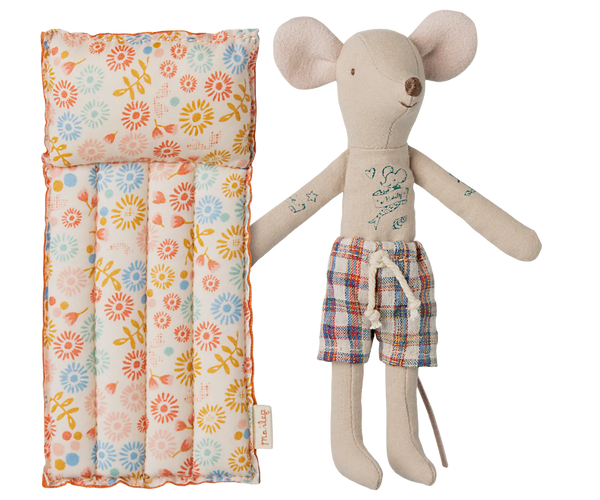 Beach mouse with air mattress, Dad - Flower - Where The Sidewalk Ends Toy Shop