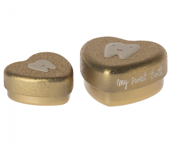 Tooth box, 2 pcs set - Gold - Where The Sidewalk Ends Toy Shop