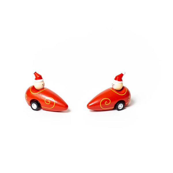 Pull Back Santa Christmas Sleigh - Where The Sidewalk Ends Toy Shop