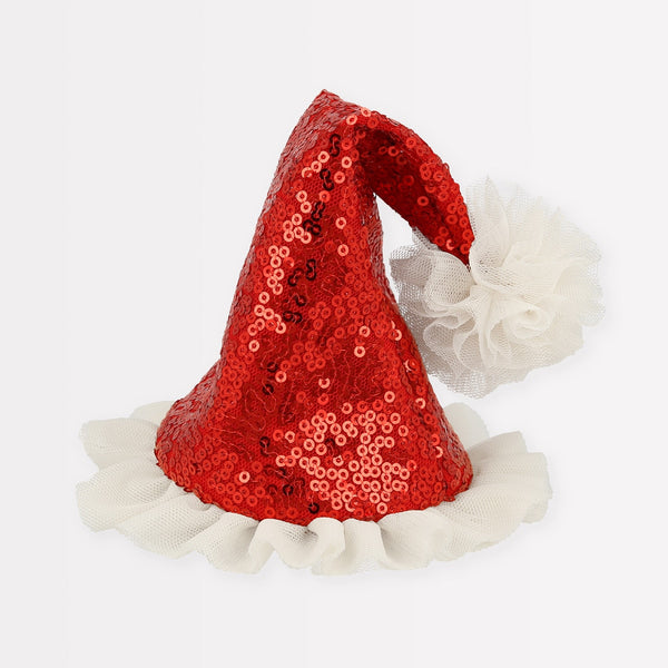 Sequin Santa Hat Hair Clip - Where The Sidewalk Ends Toy Shop