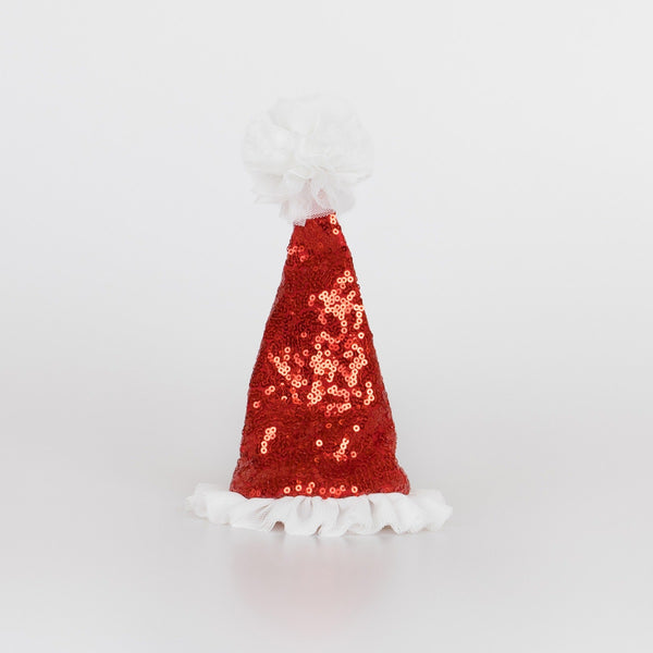 Sequin Santa Hat Hair Clip - Where The Sidewalk Ends Toy Shop
