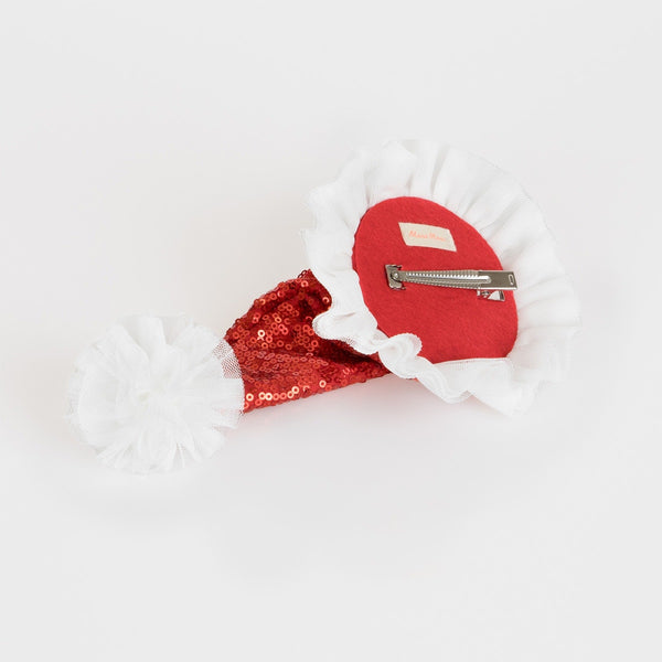 Sequin Santa Hat Hair Clip - Where The Sidewalk Ends Toy Shop