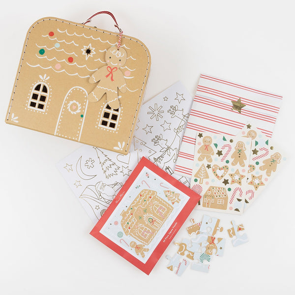 Gingerbread Christmas Eve Suitcase - Where The Sidewalk Ends Toy Shop
