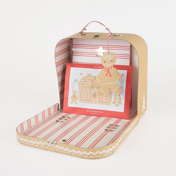 Gingerbread Christmas Eve Suitcase - Where The Sidewalk Ends Toy Shop