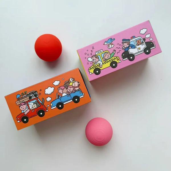 B Is For Ball® - 2-Ball Set in “Beep Beep” Car Toy Box - Where The Sidewalk Ends Toy Shop