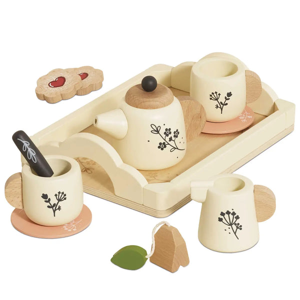 Eco-Friendly Wooden Tea Set & Tray - Where The Sidewalk Ends Toy Shop
