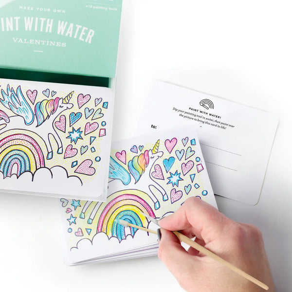 Paint with Water Valentines - Unicorn - Where The Sidewalk Ends Toy Shop