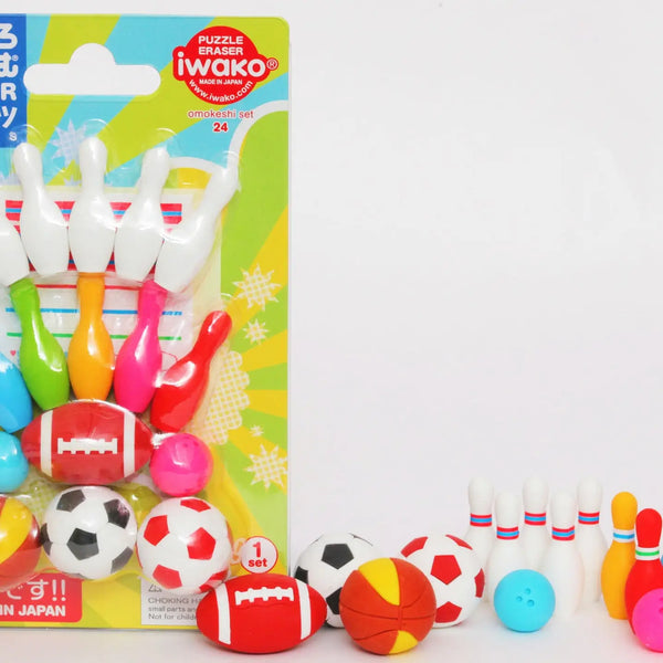 Iwako Sports Eraser Card - Where The Sidewalk Ends Toy Shop
