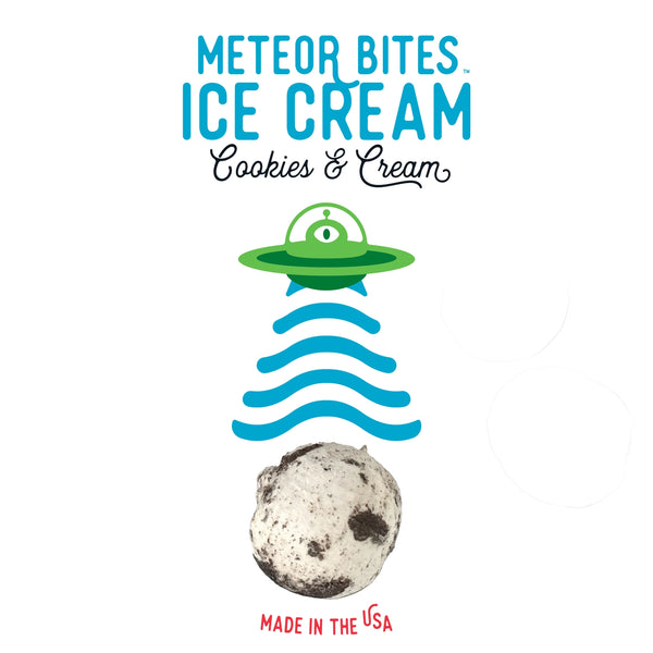 Meteor Bites Freeze Dried Ice Cream: Cookies & Cream - Where The Sidewalk Ends Toy Shop
