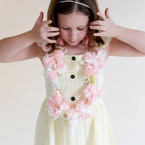Kids Celebration Party Novelty Surprise Lei (Pink & Cream) - Where The Sidewalk Ends Toy Shop