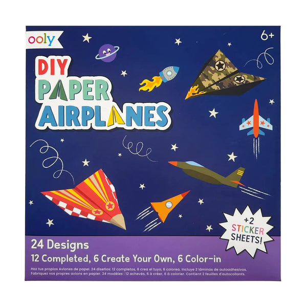 D.I.Y. Paper Air Planes Activity Kit - Set of 24 Designs - Where The Sidewalk Ends Toy Shop