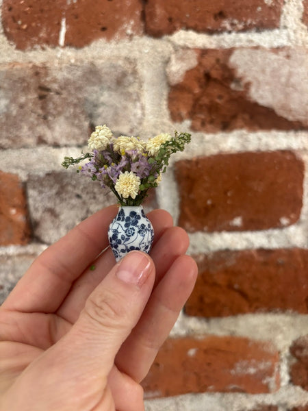 Miniature Flower Arrangement in Vase - Where The Sidewalk Ends Toy Shop