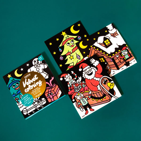 Ho Ho Ho - Velvet Coloring - Where The Sidewalk Ends Toy Shop