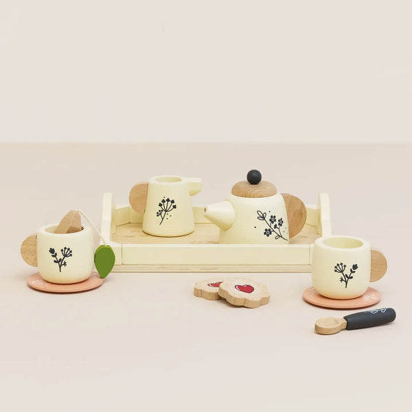 Eco-Friendly Wooden Tea Set & Tray - Where The Sidewalk Ends Toy Shop