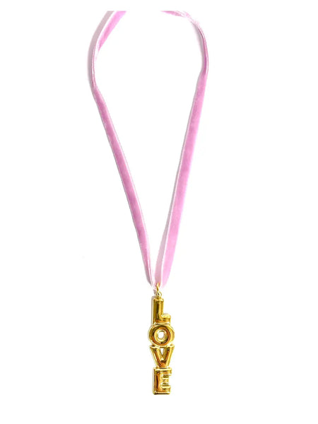 Love" Velvet Charm Necklace - Where The Sidewalk Ends Toy Shop