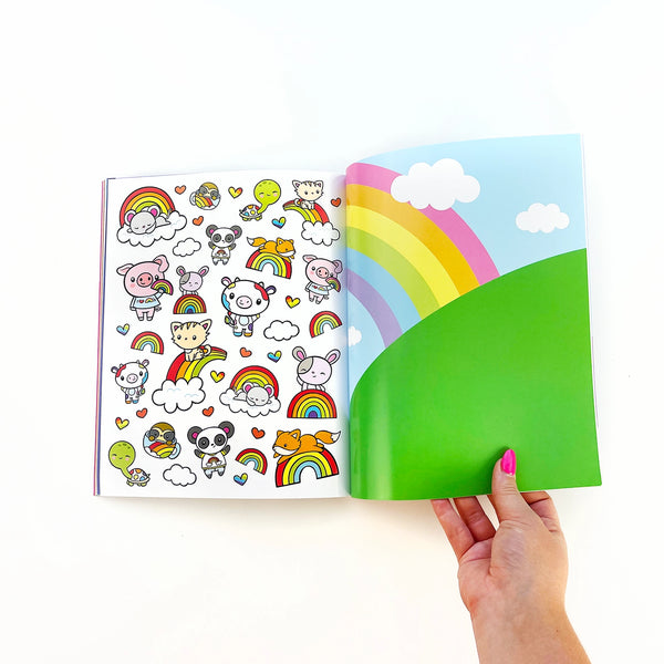 Draw-Along Rainbow Sticker Book - Where The Sidewalk Ends Toy Shop