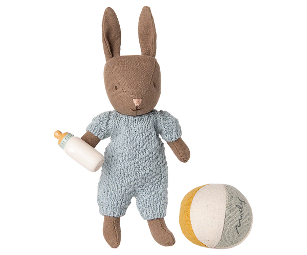 Rabbit set, Micro - Brown - Blue - Where The Sidewalk Ends Toy Shop