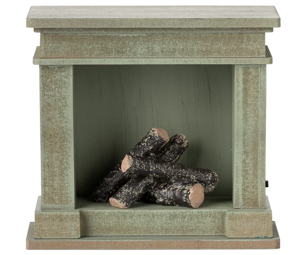 Fireplace, Miniature - Dusty green - Where The Sidewalk Ends Toy Shop