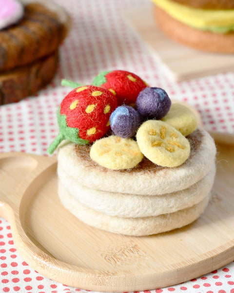 Felt Pancake Stack Play Food Set - Where The Sidewalk Ends Toy Shop