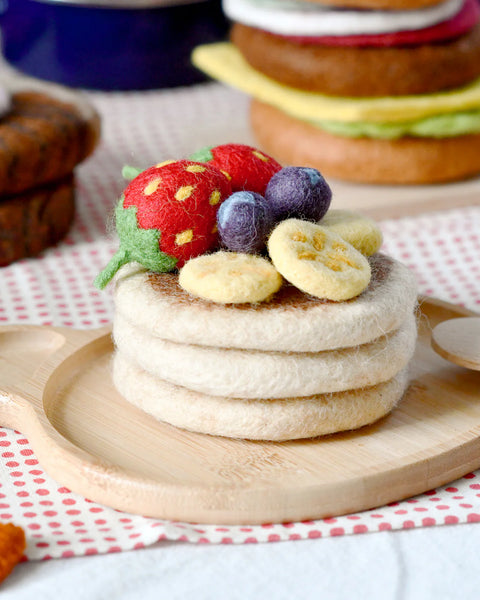 Felt Pancake Stack Play Food Set - Where The Sidewalk Ends Toy Shop