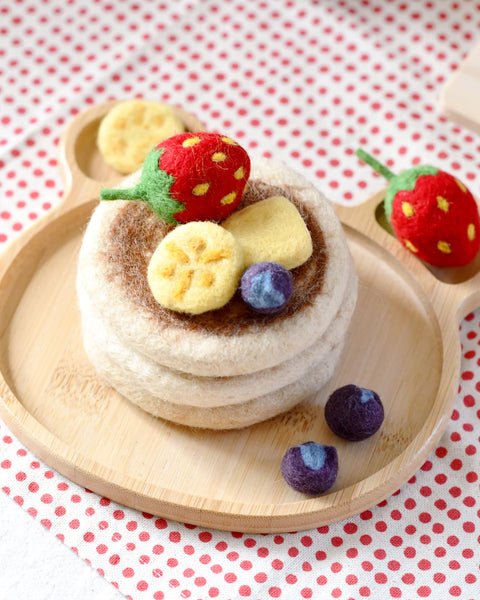 Felt Pancake Stack Play Food Set - Where The Sidewalk Ends Toy Shop