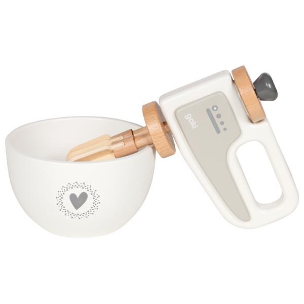 Wooden Hand Mixer with Bowl - Where The Sidewalk Ends Toy Shop