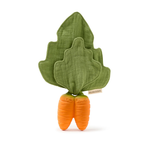 Cathy the Carrot Mini Doudou-Teether - Where The Sidewalk Ends Toy Shop