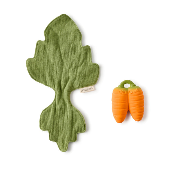 Cathy the Carrot Mini Doudou-Teether - Where The Sidewalk Ends Toy Shop