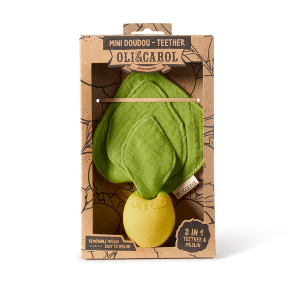 Lemon Mini Doudou-Teether - Where The Sidewalk Ends Toy Shop
